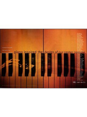 2007 Infiniti Luxury Cars 2 Page Vintage Print Ad Piano Keys Console Wall Art